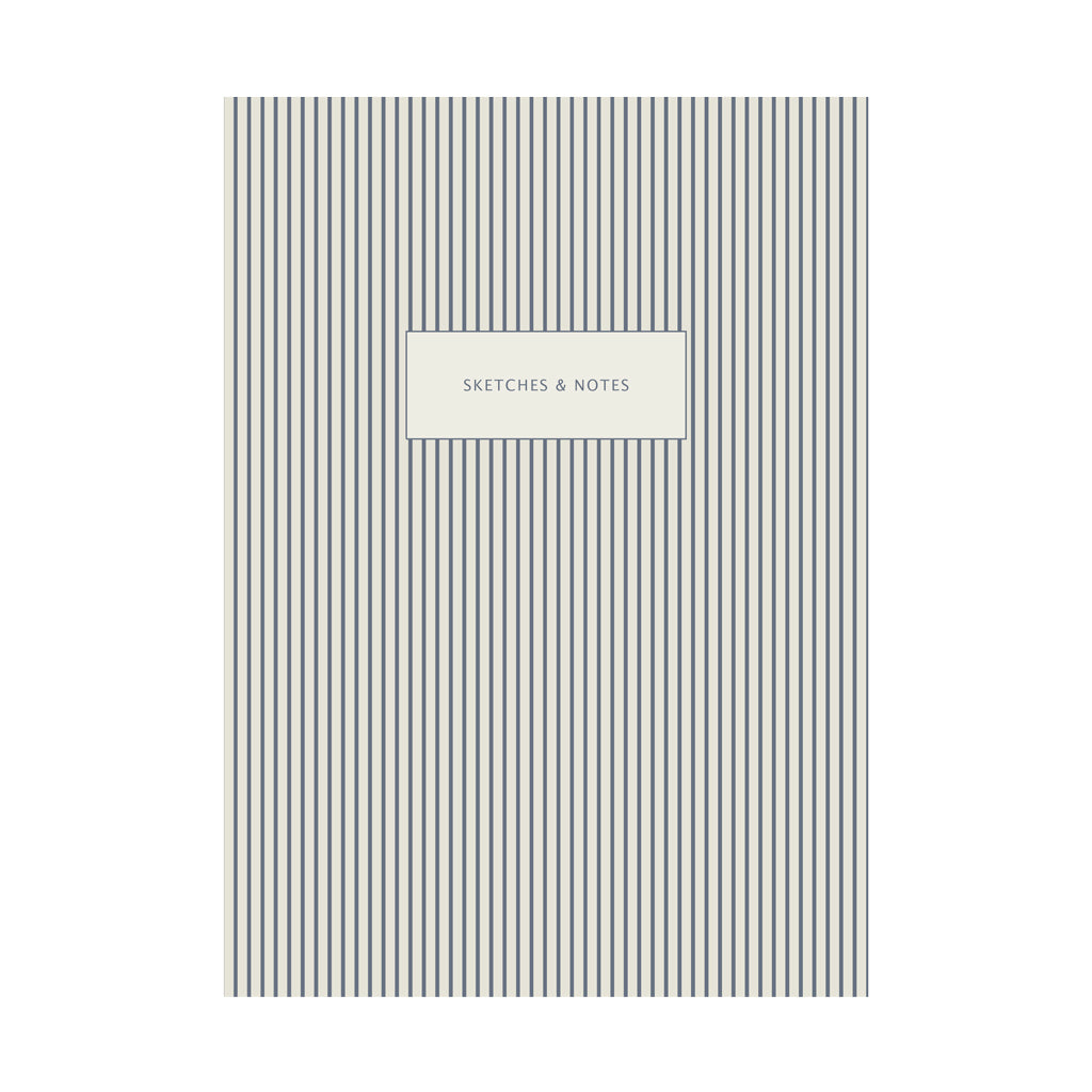 Notesbog, A5 - Classic Stripes Blue