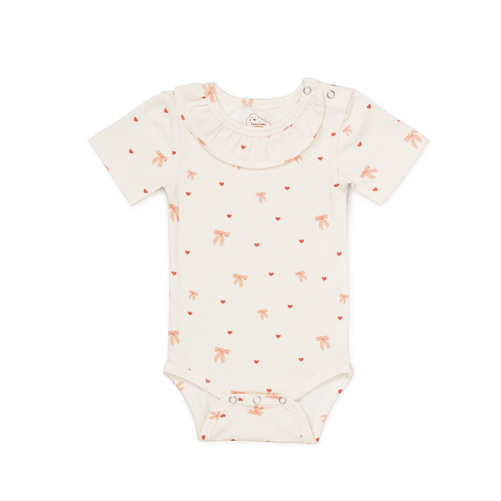 Kortærmet Body Olivia, 56 cm - GOTS - Bows