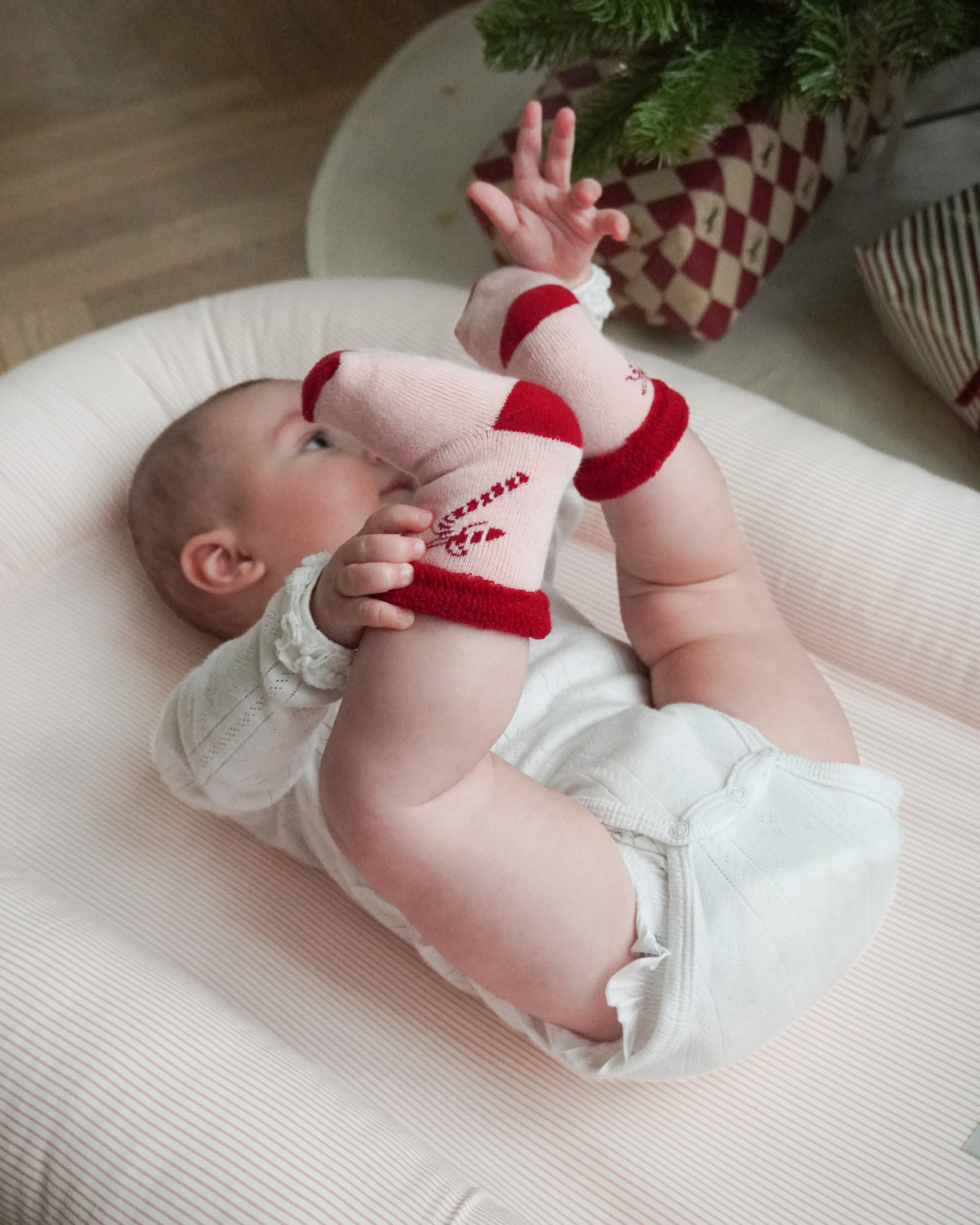 Frottéstrømper Safi, 3-pack - Candy Cane