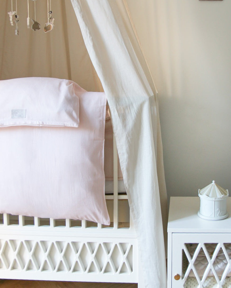 Sengetøj, Baby, 70x100cm - GOTS - Classic Stripes Rose