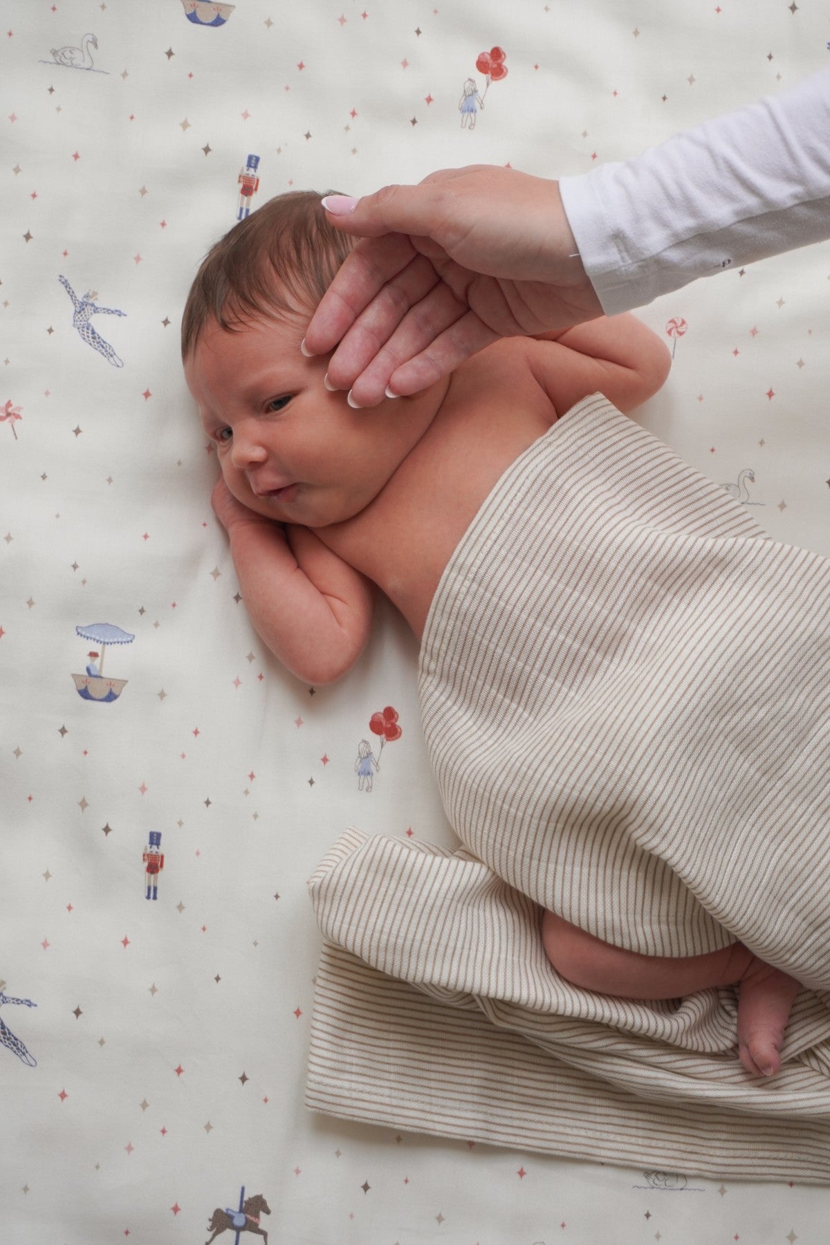Sengetøj, Baby, 70x100cm - GOTS - Carousel