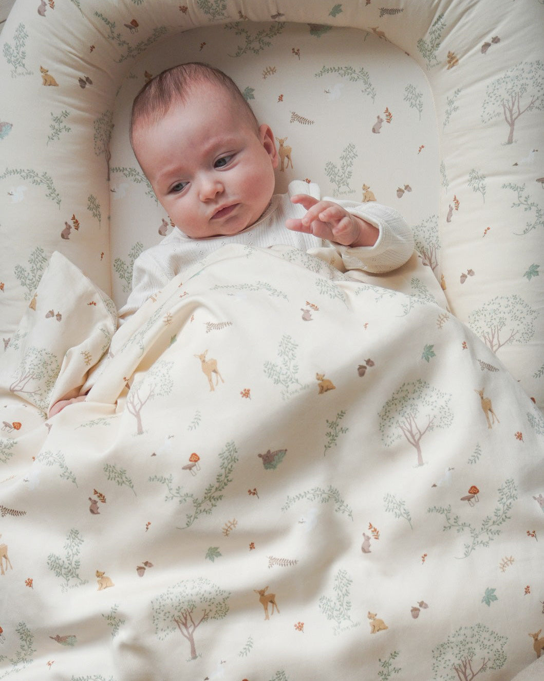 Sengetøj, Baby, 70x100cm - GOTS - Woodland