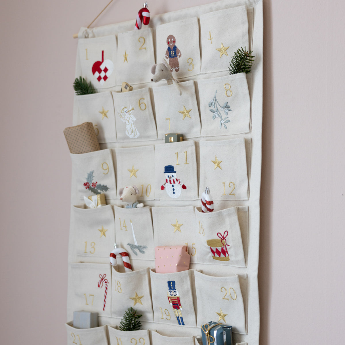 Julekalender - GOTS - Beige