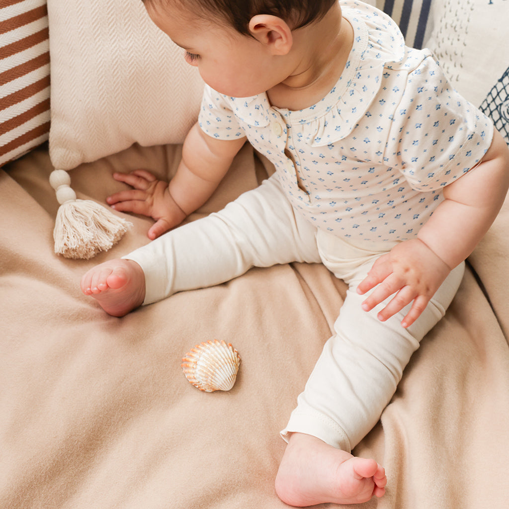 Baby Leggings Louie 62 cm - GOTS - Antique White