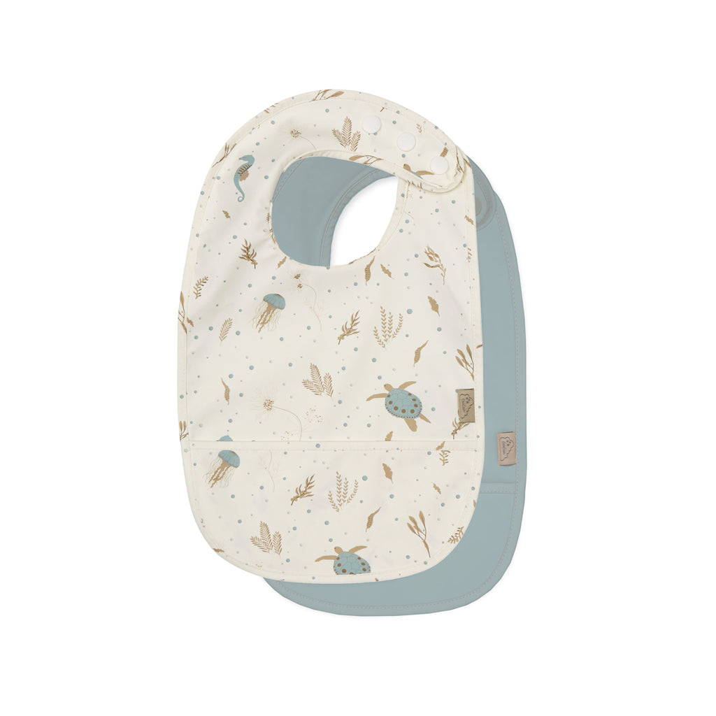 Hagesmække med lomme, 2-pack - Sea Garden