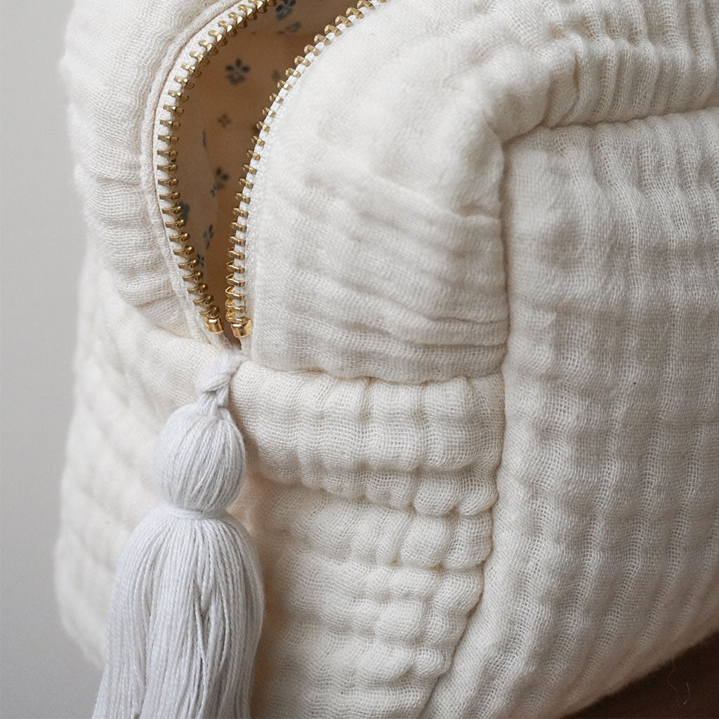 Muslin Toilettaske - OCS - Antique White