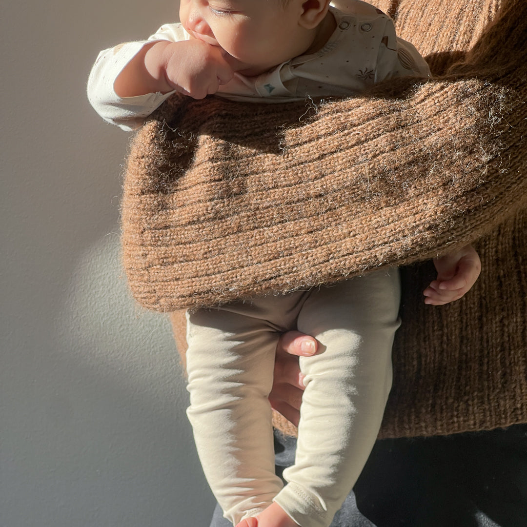 Baby Leggings Louie 56 cm - GOTS - Praline