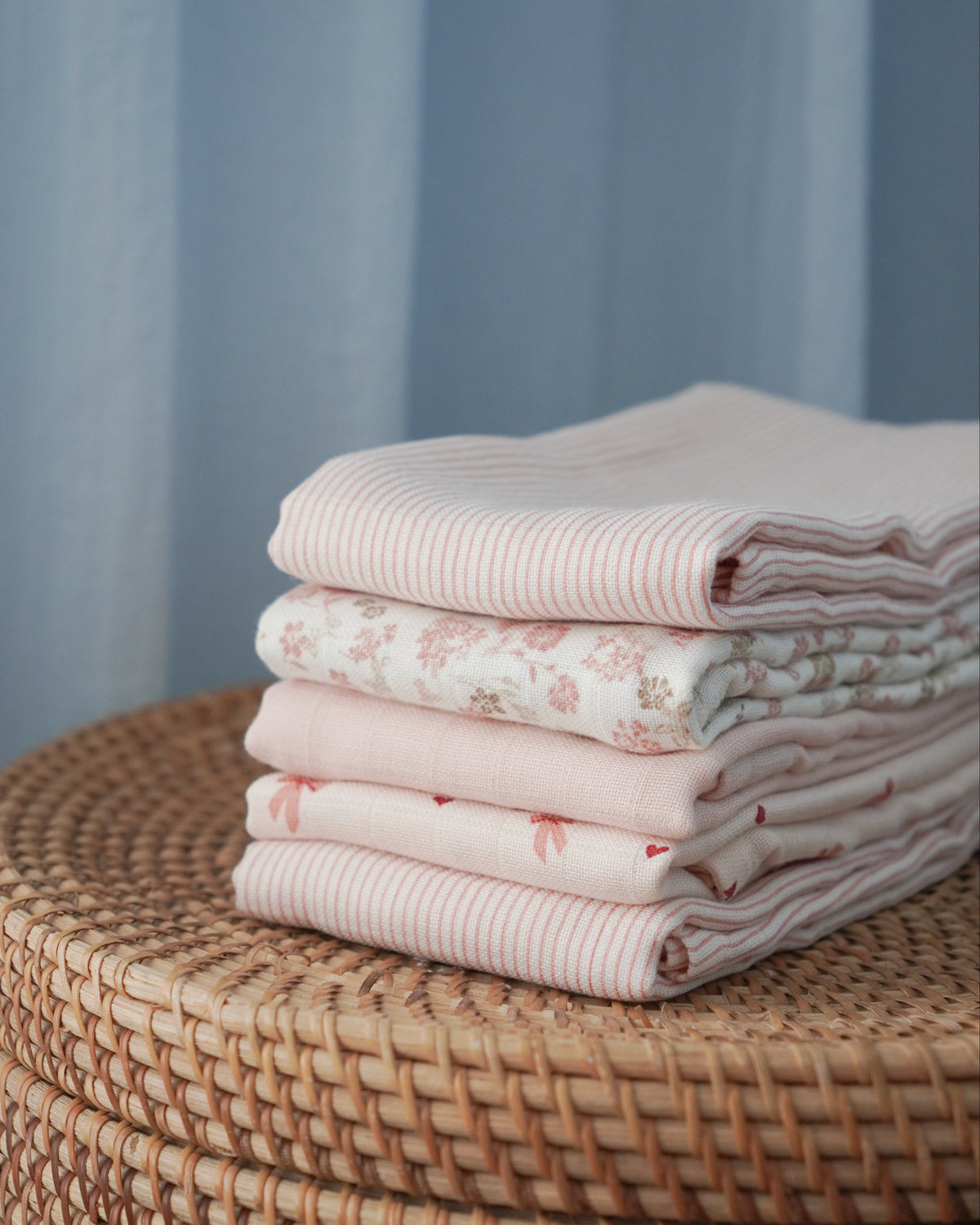 Stofble, 2-pak - GOTS - Classic Stripes Rose