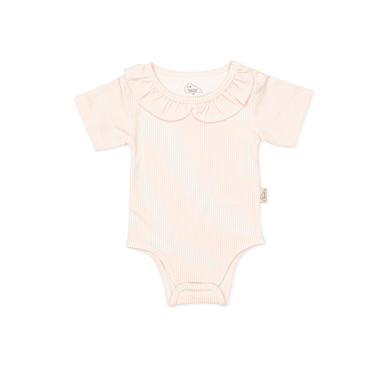 Kortærmet Body Olivia, 56 cm - GOTS - Classic Stripes Rose 