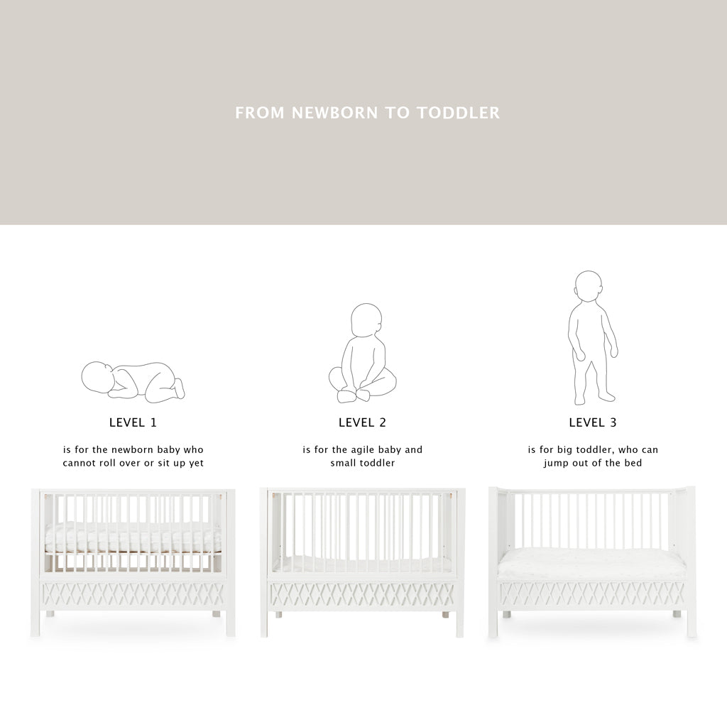 Harlekin Babyseng, 60x120cm - Hvid
